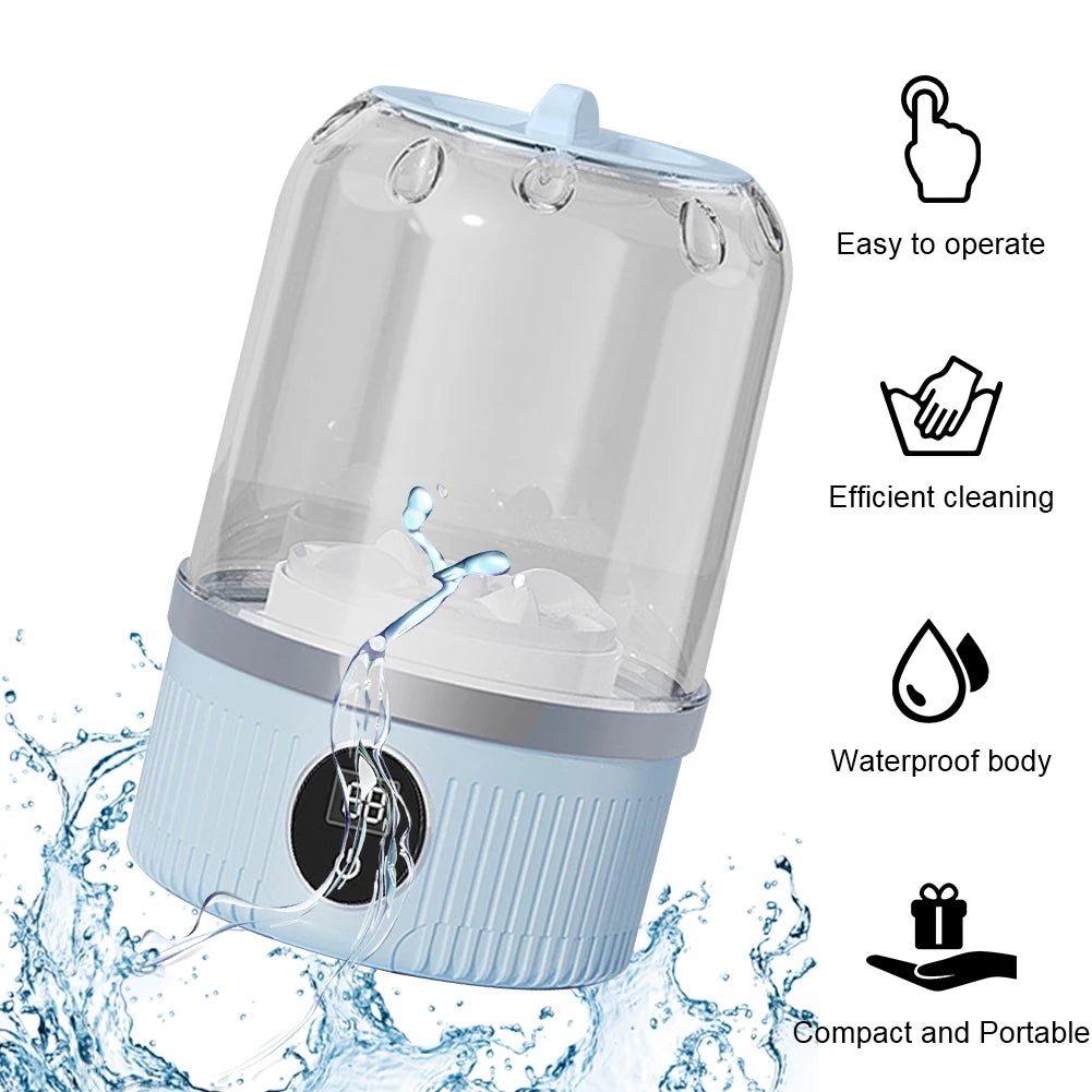 Smart Mini Washer for Lingerie & Small Laundry – Rechargeable